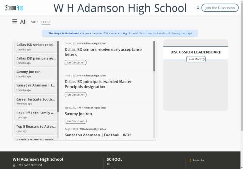 W H Adamson High School