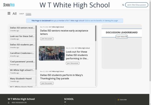 W T White High School