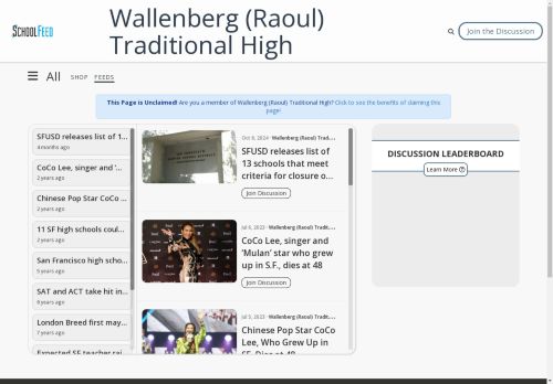 Wallenberg (Raoul) Traditional High