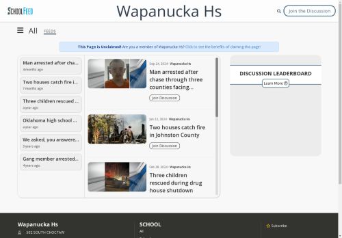 Wapanucka Hs