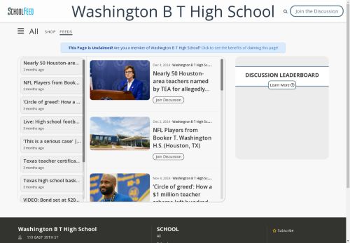 Washington B T High School