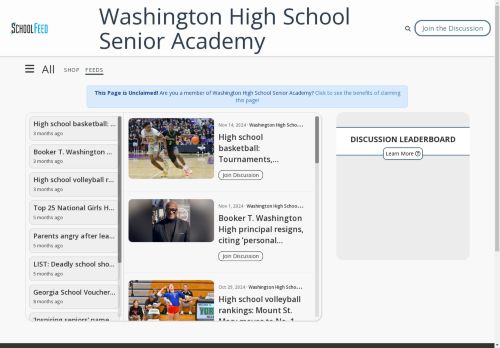 Washington High School Senior Academy