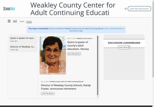 Weakley County Center for Adult Continuing Educati