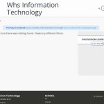 Whs Information Technology