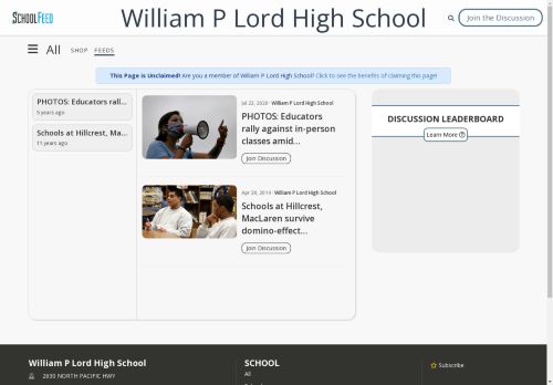 William P Lord High School