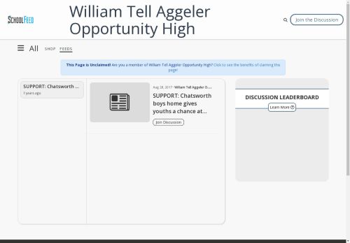 William Tell Aggeler Opportunity High