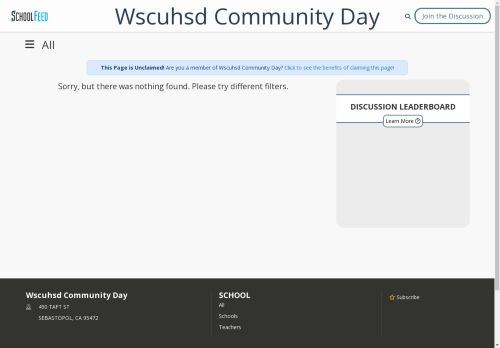 Wscuhsd Community Day